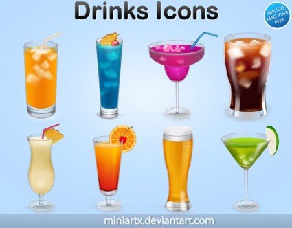 pacote de ícones de ícones de bebidas