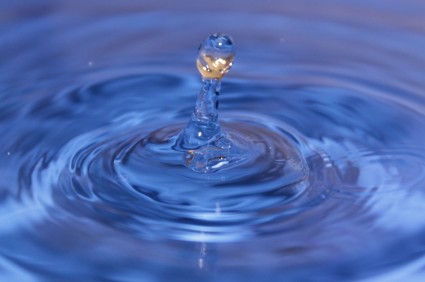 블루 물방울 액체