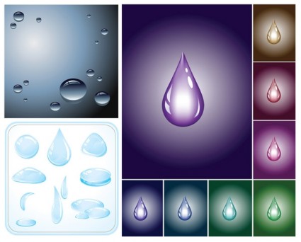 Drops Of Water Droplets Vector