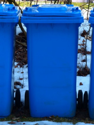 垃圾桶紙行李箱 bin 藍色每噸