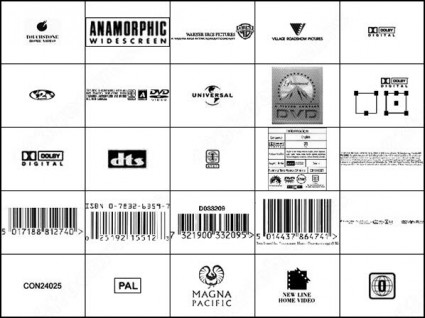 cepillo de códigos de barras y logo de texto recursos DVD