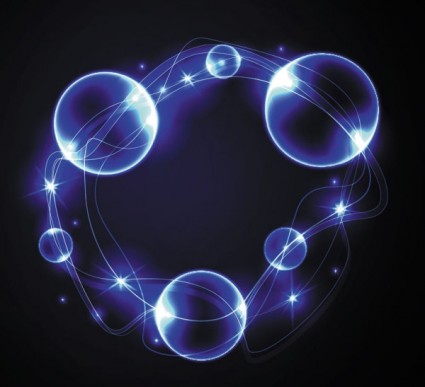 Dynamic Blue Halo Effects Vector