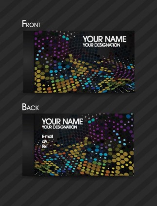 Dynamic Color Business Card Template Vector