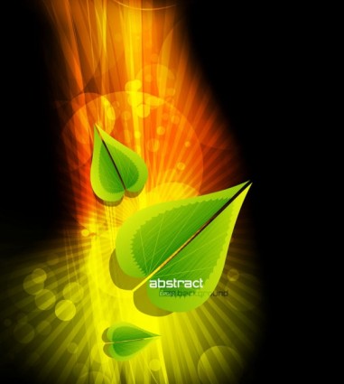 Dynamic Gorgeous Leaves Background Vector