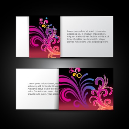 Dynamic Pattern Vector Colorful Business Cards