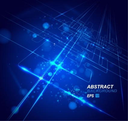 Dynamic Technological Background Bright Vector