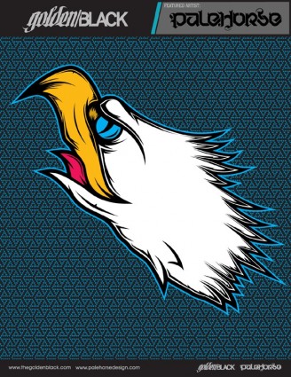 Eagle kepala vektor ilustrasi