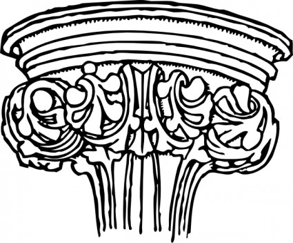 Early English Gothic Capital Clip Art