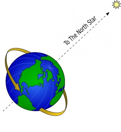 Earth And North Star Clip Art