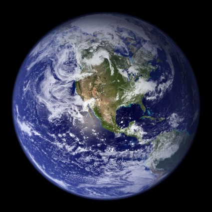 globe de Terre planète bleue