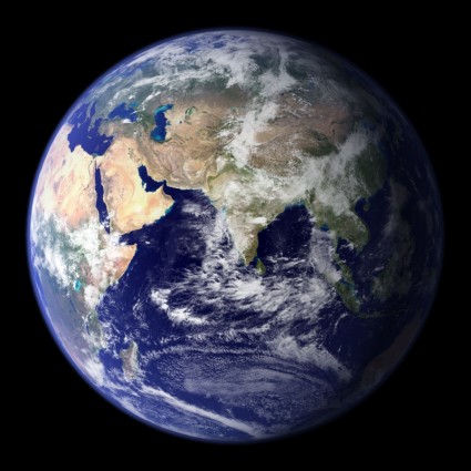 globo blu del pianeta terra
