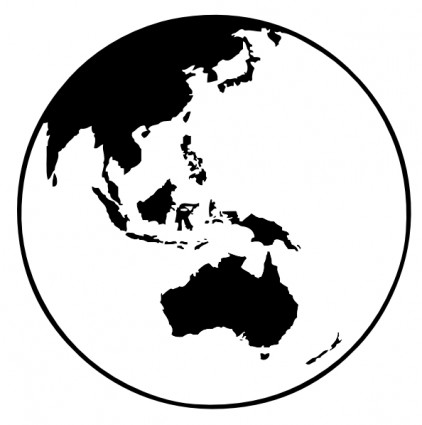 Terra globo oceania clip-art