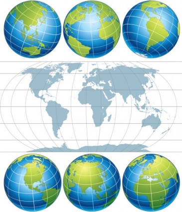 vector bản đồ trái đất