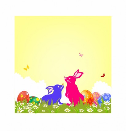 oeufs et lapins de Pâques