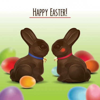 Easter bunnies illustration vectorielle