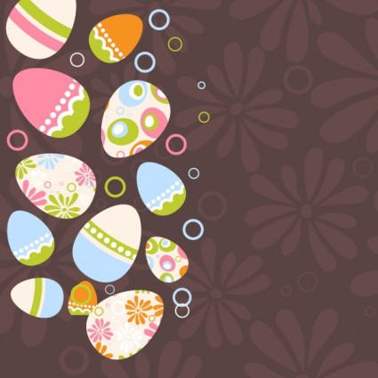 复活节彩蛋的插图背景矢量
