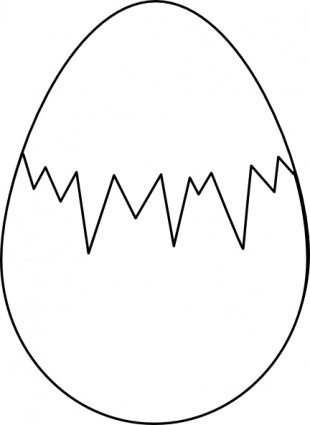 Paskah telur putih dengan fraktur clip art