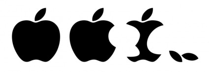 съел яблоко логотип вектор