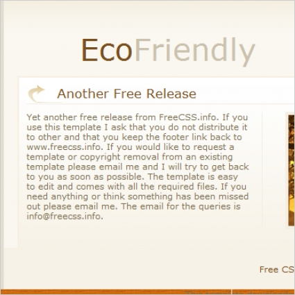 Eco przyjazny szablon