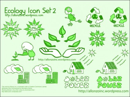 écologie icon set