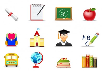 ícones de educação