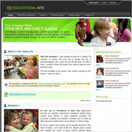 Pendidikan situs template
