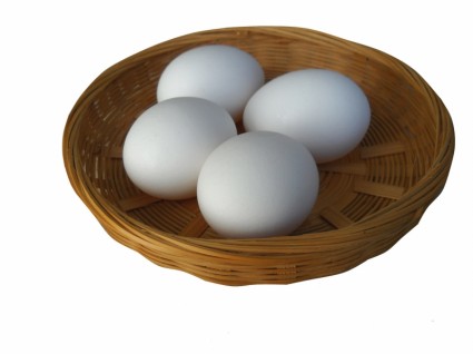 trứng trong một giỏ