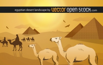 エジプトの砂漠の風景