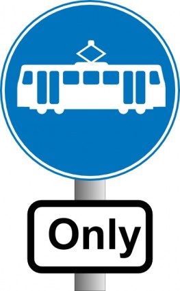 علامة الطريق حافلة مترو كهربائي محطة قصاصة فنية