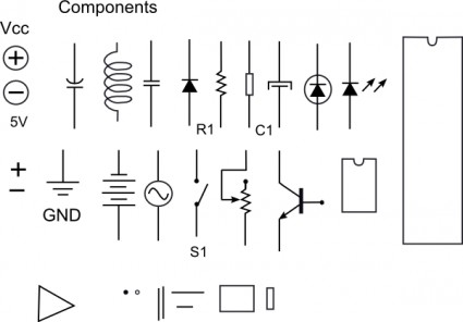 clipart de componentes eletrônicos