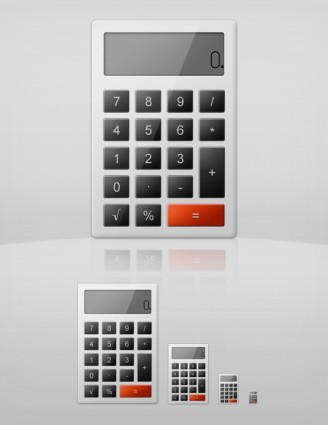 elegancki kalkulator ikony psd