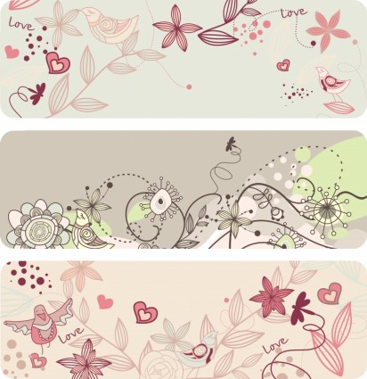 elegante Blumen Muster-Vektor-Linien