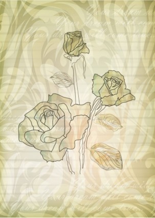 Elegant Rose Pattern Background Vector