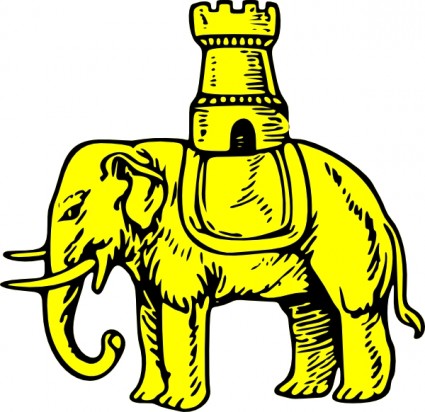 Gajah dan Kastil clip art