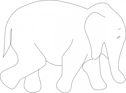 Gajah garis besar clip art
