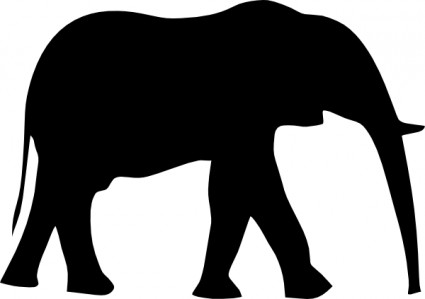 image clipart silhouet éléphant