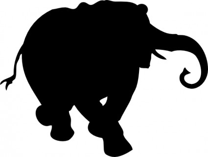 Gajah siluet clip art