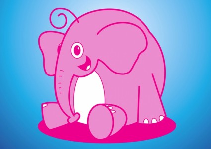 vetor de elefante dos desenhos animados