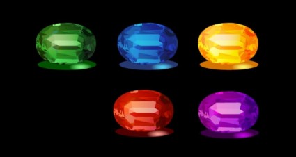 Emeralds And Other Precious Stones Vector Original