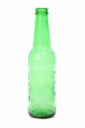 空的绿色瓶