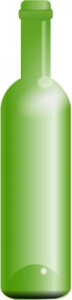 空の緑の瓶のクリップアート