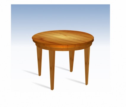 table bois ronde vide