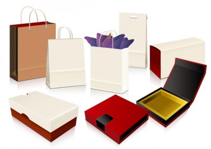Empty Shopping Bag Packaging Vector