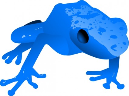 멸종 위기에 놓인된 블루 포이즌 다트 개구리 클립 아트