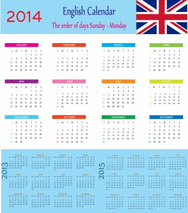 calendario inglese