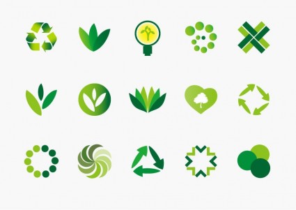 icônes d'environnement pour bio et eco