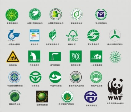 vector logo certificazione di protezione ambientale