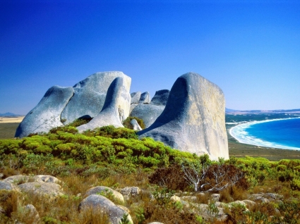 erodierte Granit Tapete Australien Welt