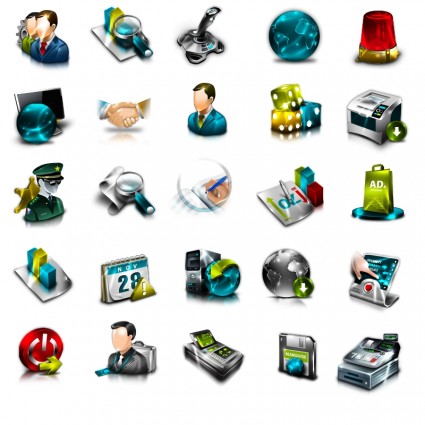 pacote de ícones de conjunto de ícones geral de ERP