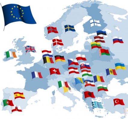 vecteur de drapeau de l'Union européenne